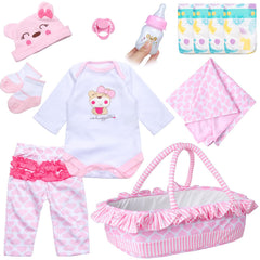 Pedolltree pink heart bassinet for display and playtime
