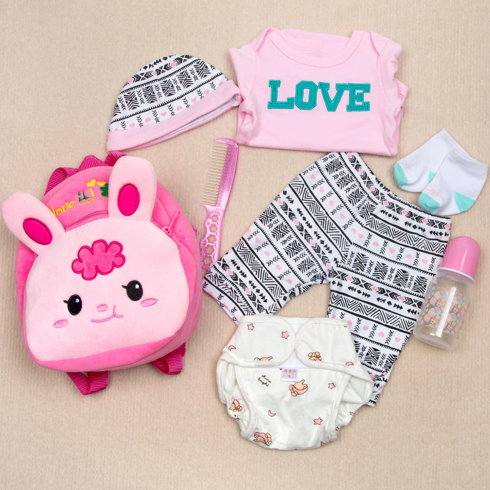 Pedolltree white reusable diaper included in the set for care play