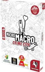 Pegasus Spiele MicroMacro includes magnifying glass to spot clues.