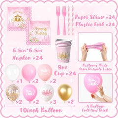 Peghoqu princess napkins add charming accents for family celebrations.