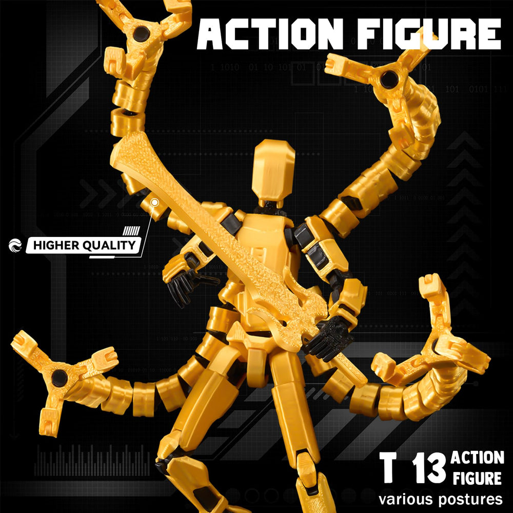 Pekuality T13 figure set includes seven weapon options for scenes.