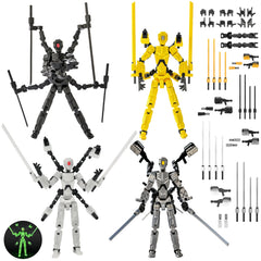 Pekuality T13 white glow figure ready for desk display with glow-in-the-dark detail.