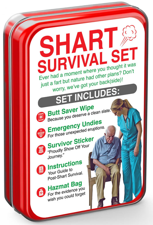 Pelto Shart Survival Set disposable underwear in compact tin for instant backup