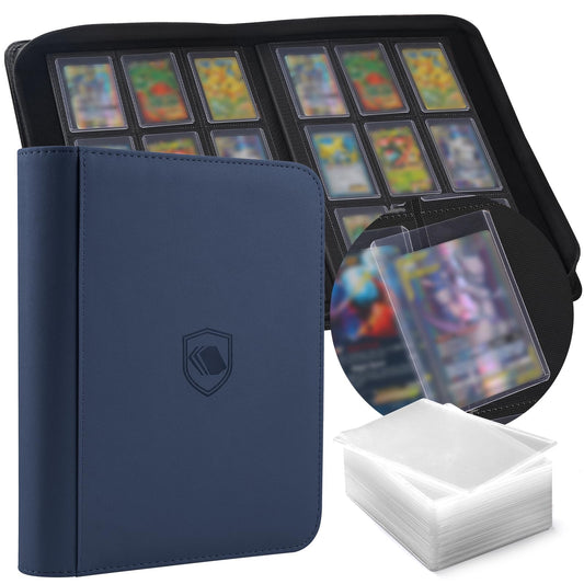 Pemocyny Toploader Binder front view showing spacious capacity for 360 toploaders
