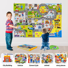 PengFULL City Scenes with roads, buildings, and vehicles for early learning