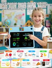 PEPEUNI LCD writing tablet open reveals dual-screen surface for activities.
