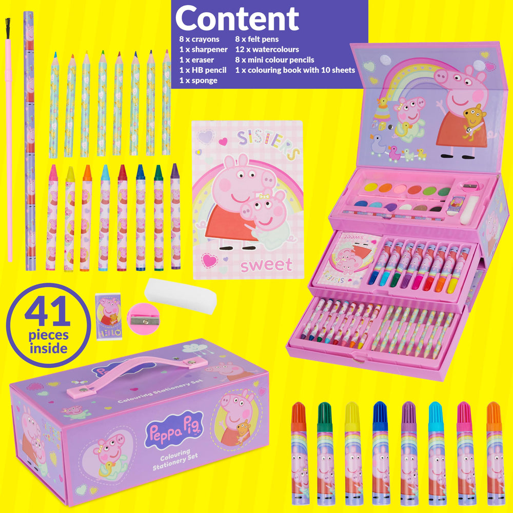 Peppa Pig art case gift-ready packaging for birthdays.