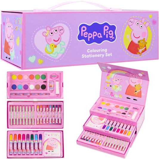 Peppa Pig art case with tools sparks creative color play on the go.