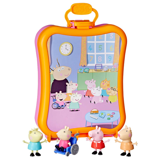 Peppa Pig Club Friends carrying case front, ready for classroom adventures