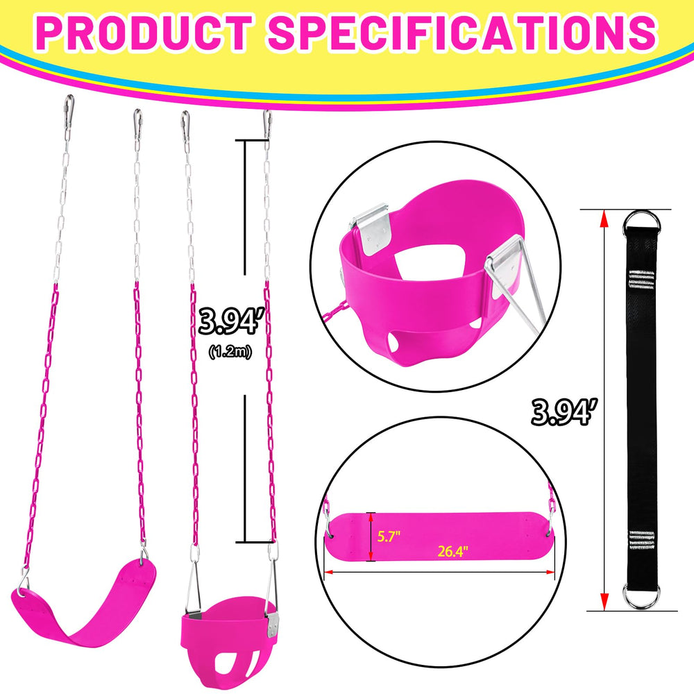 Perantlb outdoor swing features a coated chain for safer handling