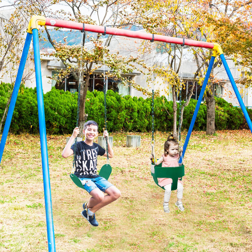 Perantlb residential swing set designed for kids and adults