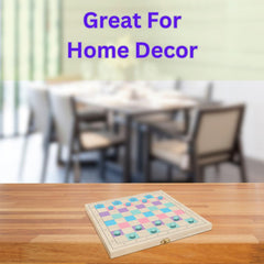 Gift-ready wooden chess and checkers set displayed attractively