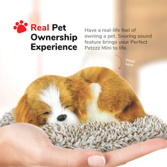 Perfect Petzzz mini Cavalier King Charles synthetic fur provides safe, hypoallergenic cuddle.