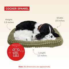 Compact 10-inch size of Perfect Petzzz Original Cocker Spaniel on display.