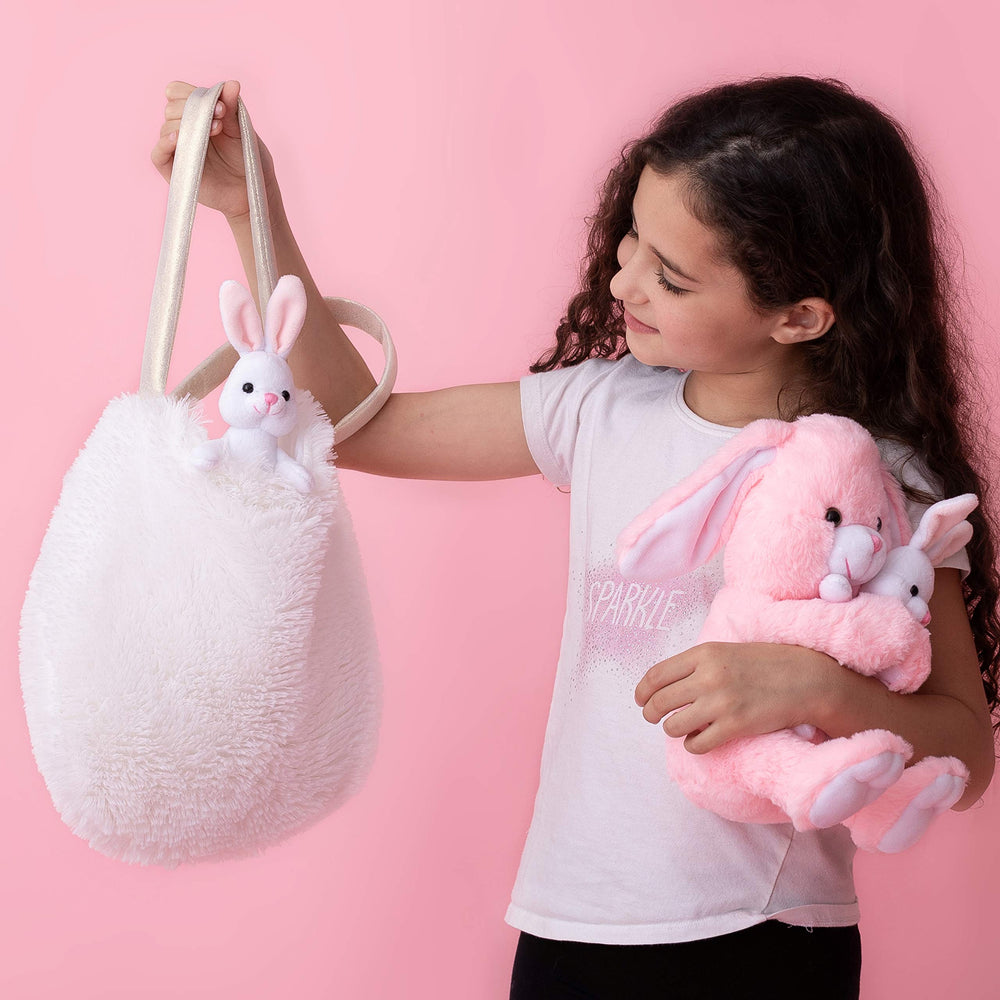 Perfectto Design pink bunny Easter gift for girls ages 3-8.