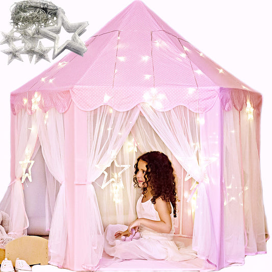 Perfectto Design princess castle tent ready for assembly and imaginative indoor play
