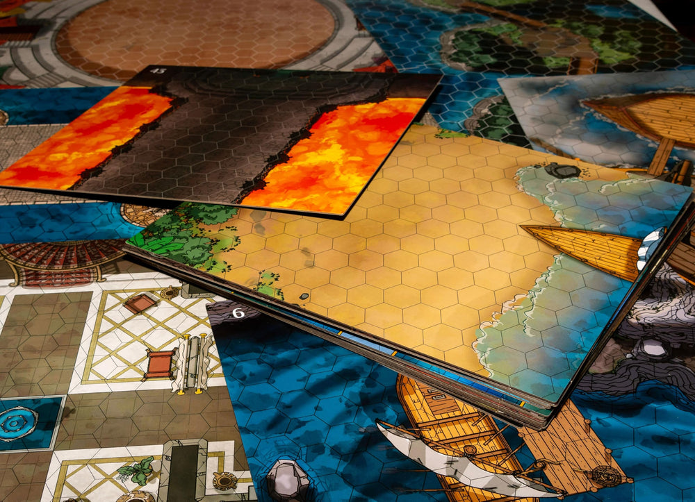 Pericle Gathering Darkness tabletop-combat setup demonstrates accessible tactical play for 1–4 players