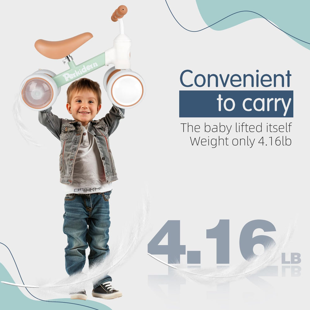 PerKidern EVA tires offer quiet, non-slip rides on indoor floors.