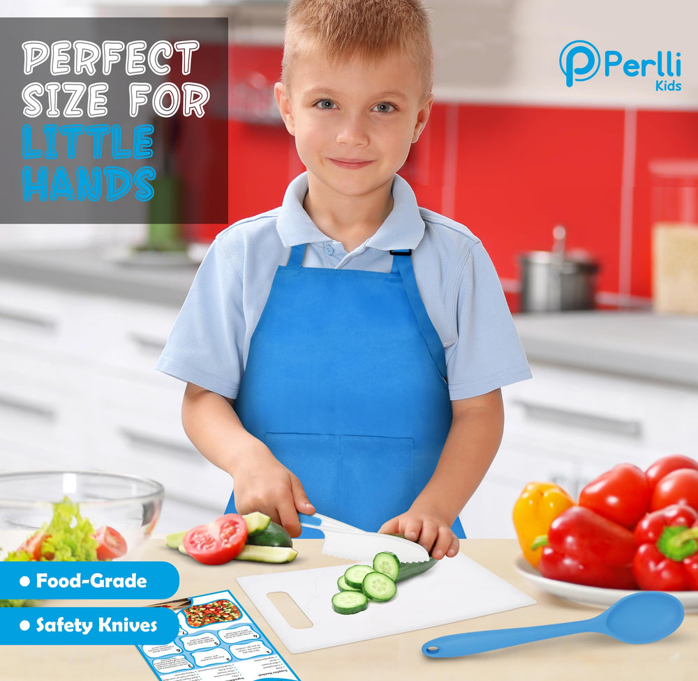 PERLLI Kids Real Cooking Set cutting board designed for small hands.