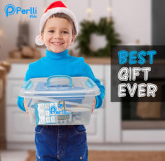PERLLI Kids Real Cooking Set kid apron to protect clothing during pretend cooking.
