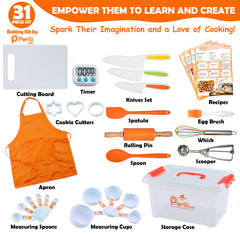 PERLLI Kids Real Cooking Set measuring cups enable precise play-time measuring.