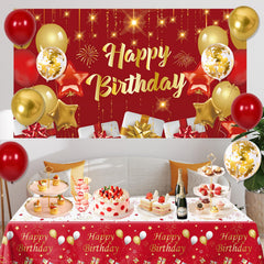 Perpetily birthday table cover 180x108 cm protects surfaces and adds style.