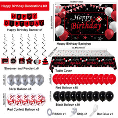 Perpetily bold birthday backdrop fabric creates a vibrant photo area for celebrations.