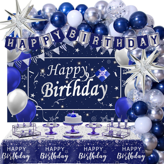 Perpetily navy-blue balloons kit for bold party décor.