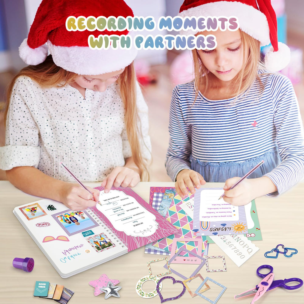 PERRYHOME DIY Journal Kit stationery scene emphasizes colorful tools for vibrant art.