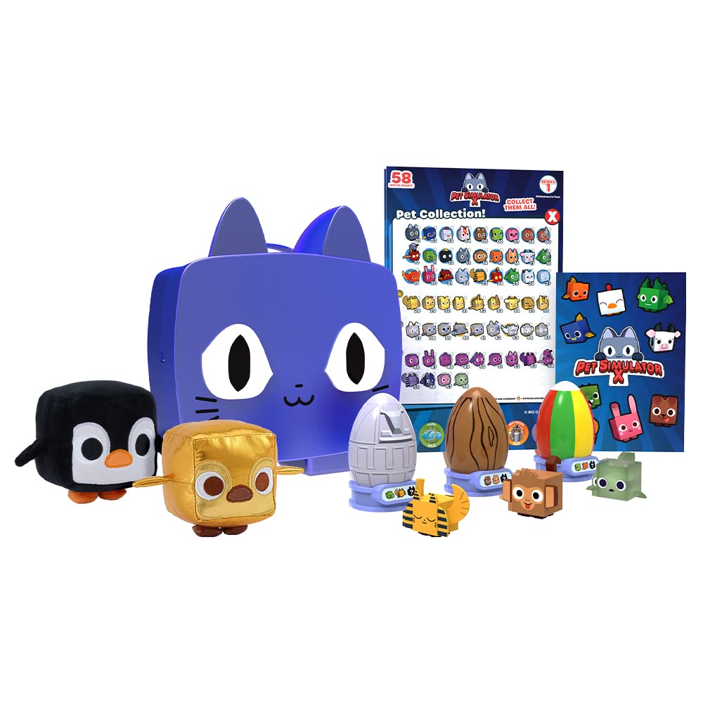 Pet Simulator X blue iridescence cat collector bundle with vibrant finish and display-ready items.