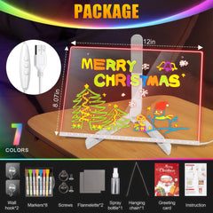 PetPalace LED drawing board markers with eraser caps for easy wipe-clean art.