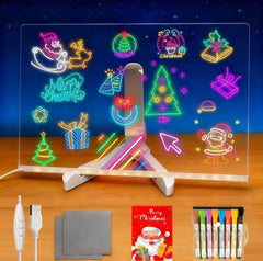 PetPalace LED drawing board with stand, ideal for desk or wall display.