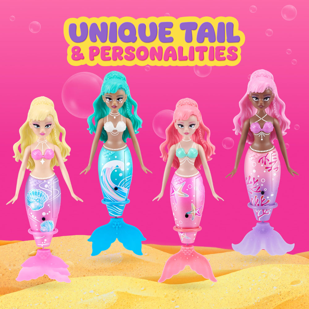 Pets Alive Coral mermaid tail detail showing colorful scales and lifelike texture