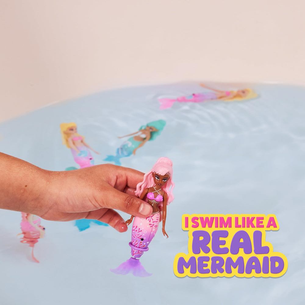 Pets Alive mermaid gliding in pool water demonstrating automatic swimming motion