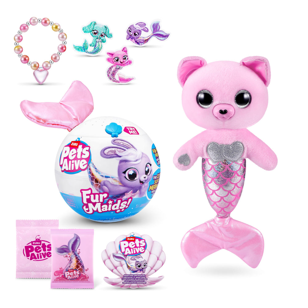 Pets Alive Furmaids Purrl mermaid plush with sequined tail sparks imaginative play