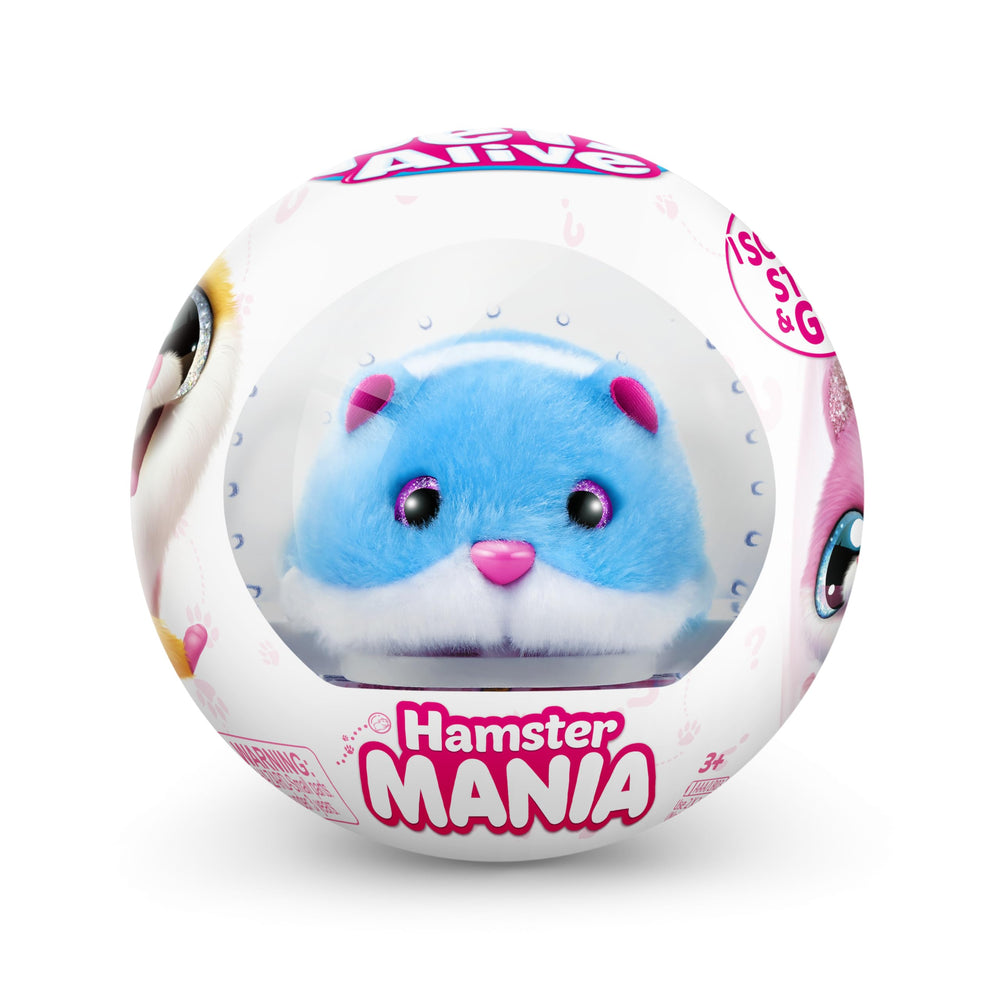 Pets Alive Hamstermania blue hamster sounds close-up, creating engaging sensory cues for kids