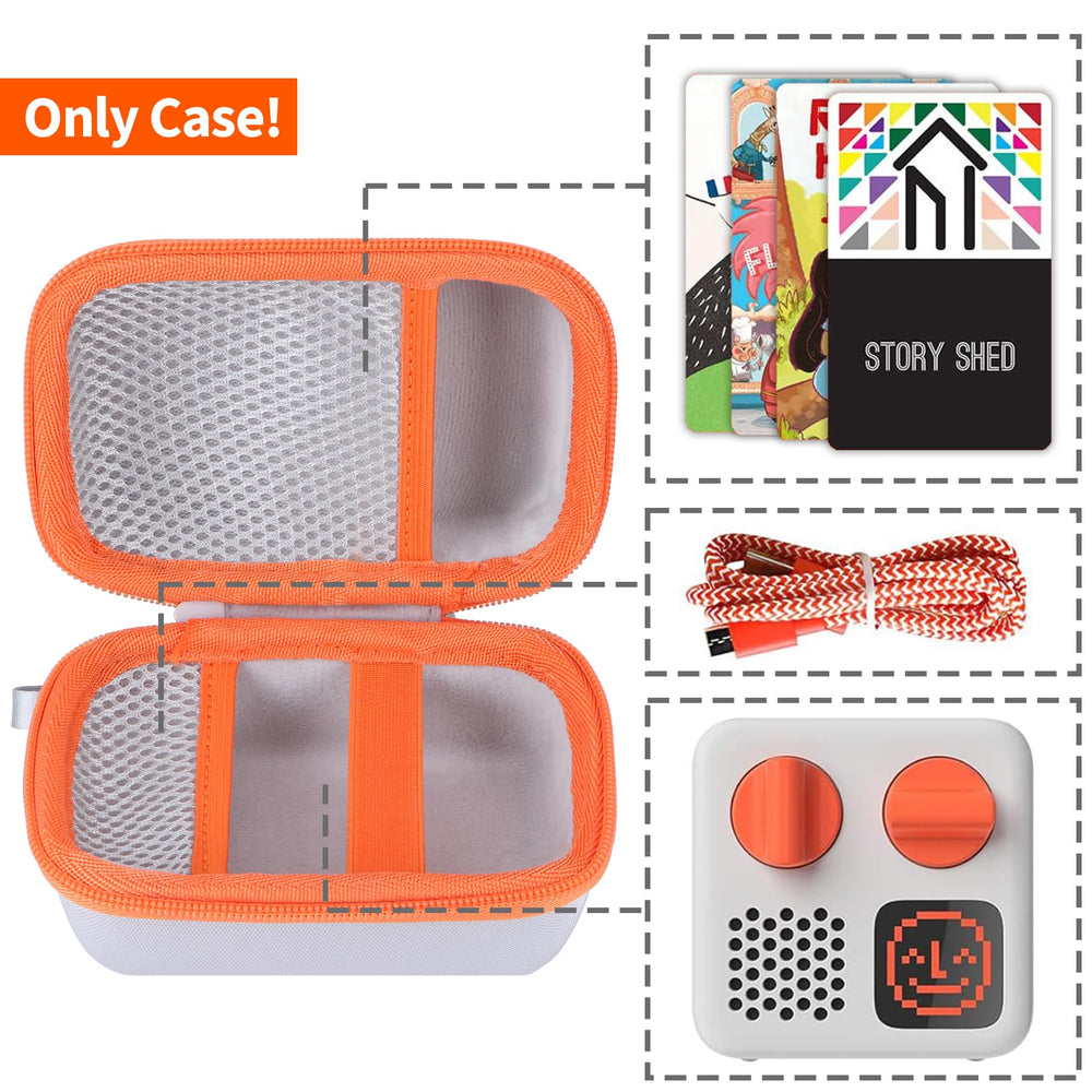 Peyyargo storage case with mesh bag layout keeps Yoto cards organized