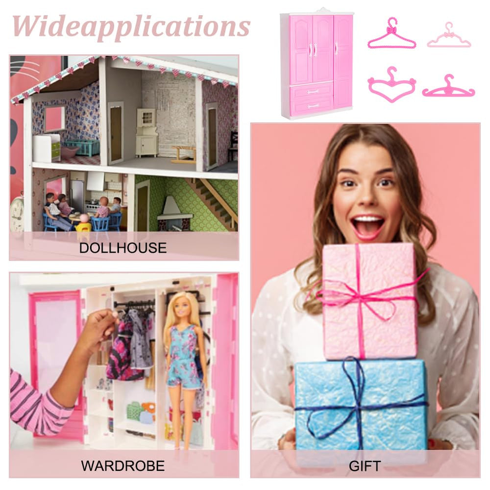 PH PandaHall heart and bowknot hangers add cute display in a miniature closet