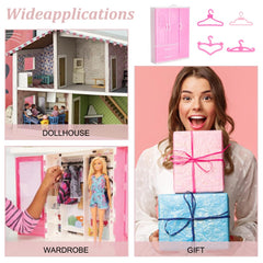 PH PandaHall heart and bowknot hangers add cute display in a miniature closet