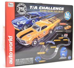 PH Premium Hobbies Challenge Mustang and Camaro cars for HO scale racing.