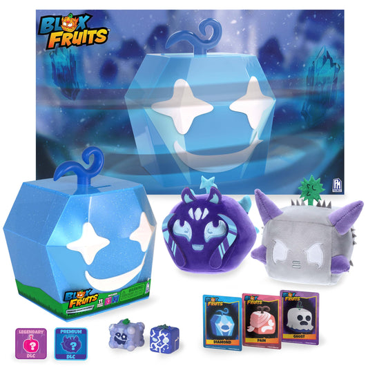 PhatMojo Blox Fruits Diamond Collector Bundle minifigures for play and display.