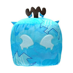 PhatMojo Blox Fruits Series 1 packaging plush stands ready for display