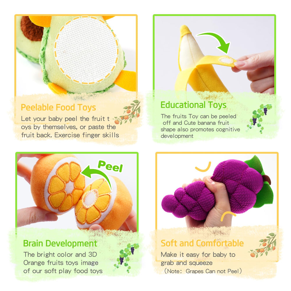 PHEZAPA detachable-handle fruit toy for on-the-go pretend shopping.