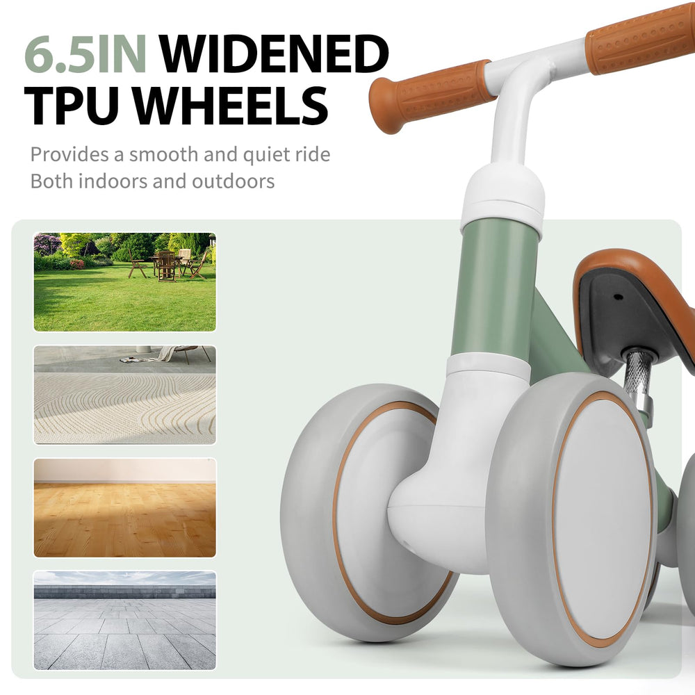 Phobby Baby Balance Bike silent wheels for smooth indoor use.