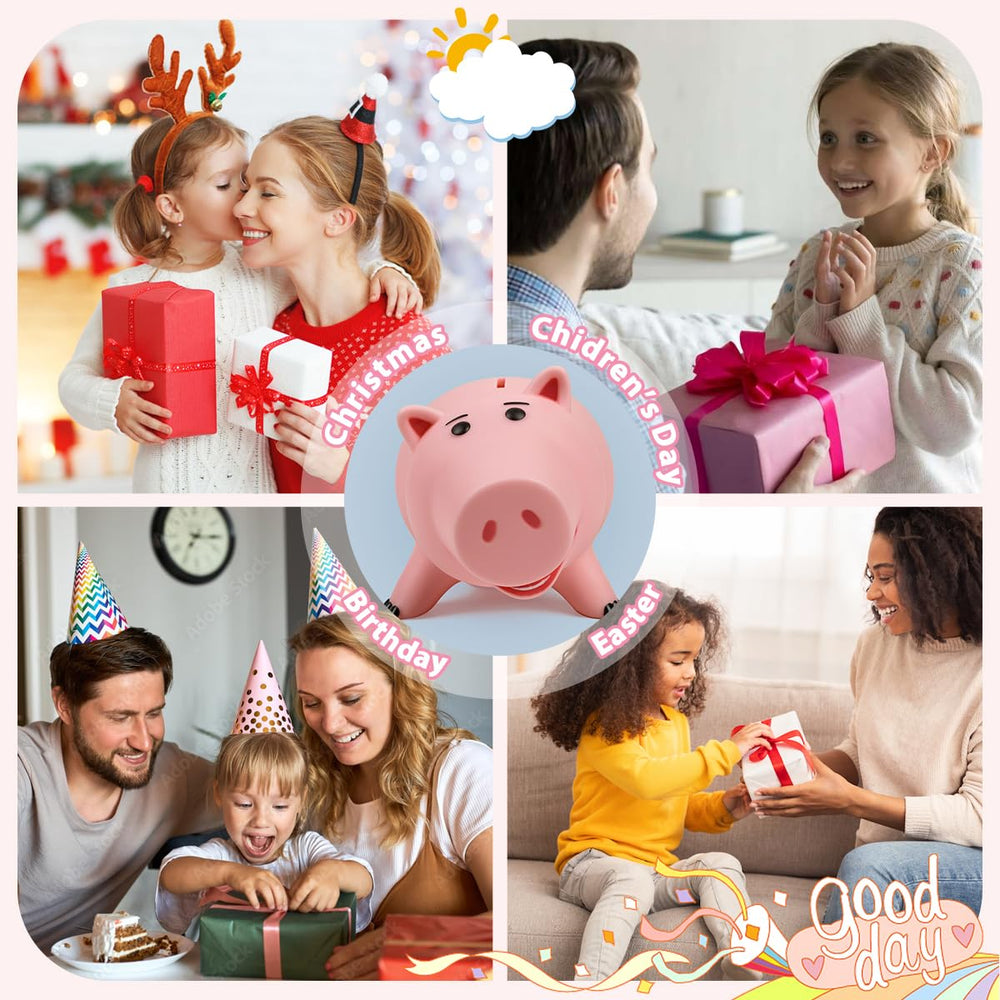 PHOCAS Piggy Bank kids gift ready image highlights a fun educational present