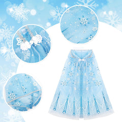 PHOGARY 100 cm length blue cape suitable for 110–150 cm children
