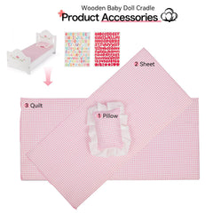PHOKID doll bed canopy enhances imaginative play with a dreamy touch.