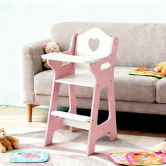 PHOKID doll high chair full set shows complete pretend dining setup