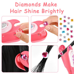 PHUSBLAY Kids applying gems with stamper for quick dress-up looks.