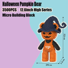 PIANTION Pumpkin Bear with Witch Hat build, ideal for adult hobbyists and collectors.
